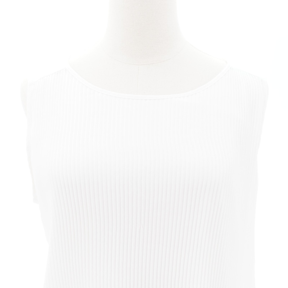 Green Envelope Los Angeles White‎ Women's Medium Ribbed Cotton Sheer Tank Top